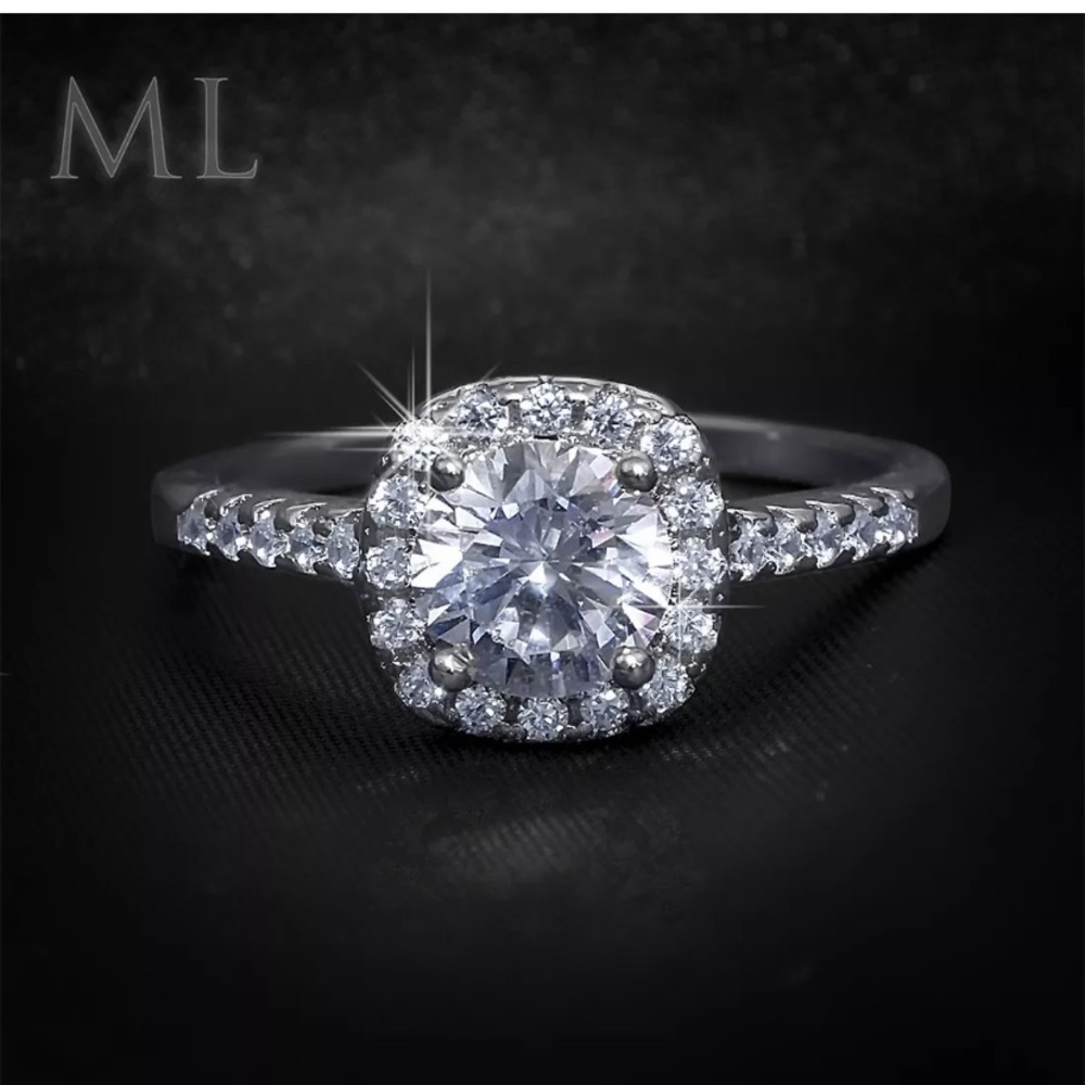 6Carat Wedding Engagement Round Cut Halo Ring - Picture 1 of 5